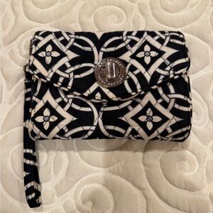 Vera Bradley Black and White Women's Wristlet Wallet